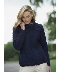 Biker Jacket in Navy Blue