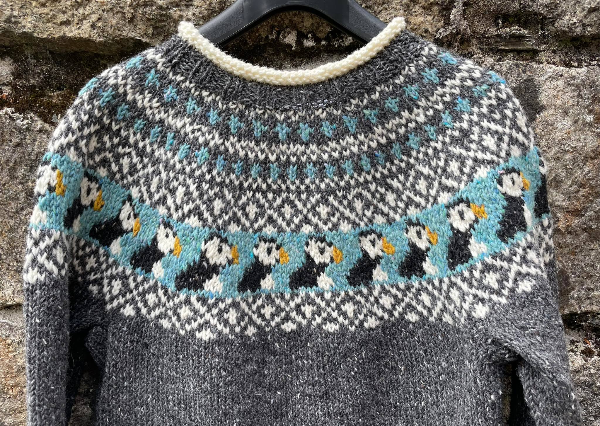 Puffin Lopapeysa Inspired Sweater