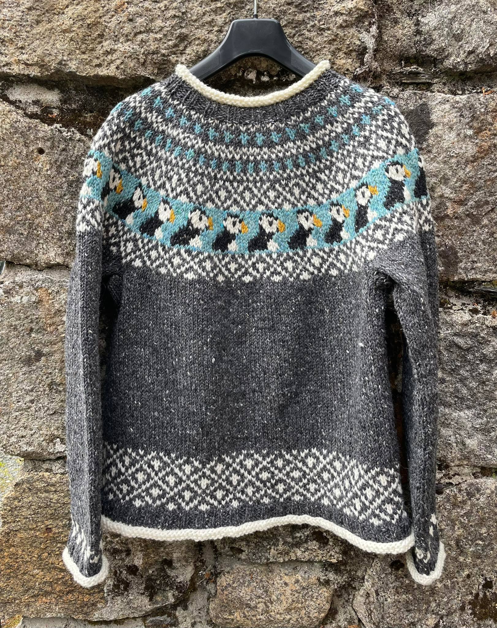 Puffin Lopapeysa Inspired Sweater