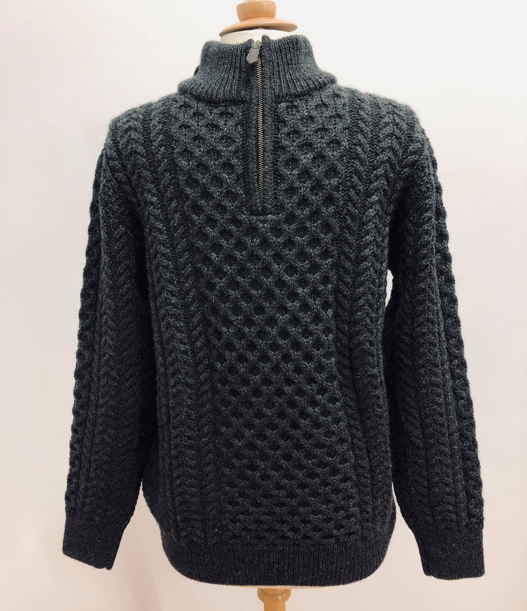 Half Zip Sweater in Charcoal