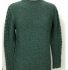 Green Sweater With Cable Knit Sleeve