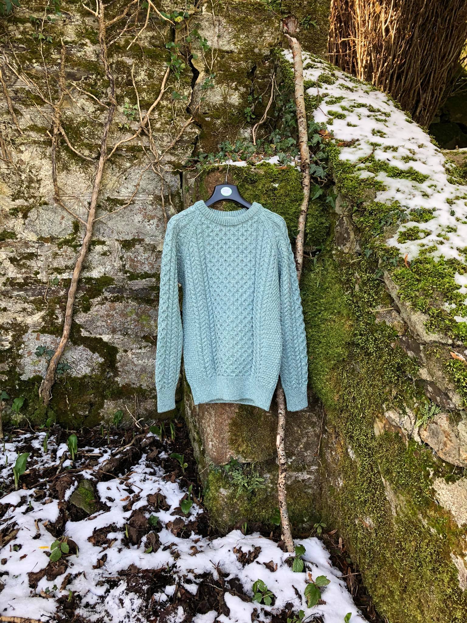 Merino Crew Neck Sweater in Turquoise