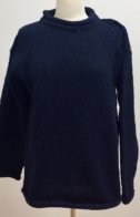 Roll Neck Fleck Tunic in Navy - Large