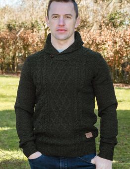 Cowl Neck Sweater in Green