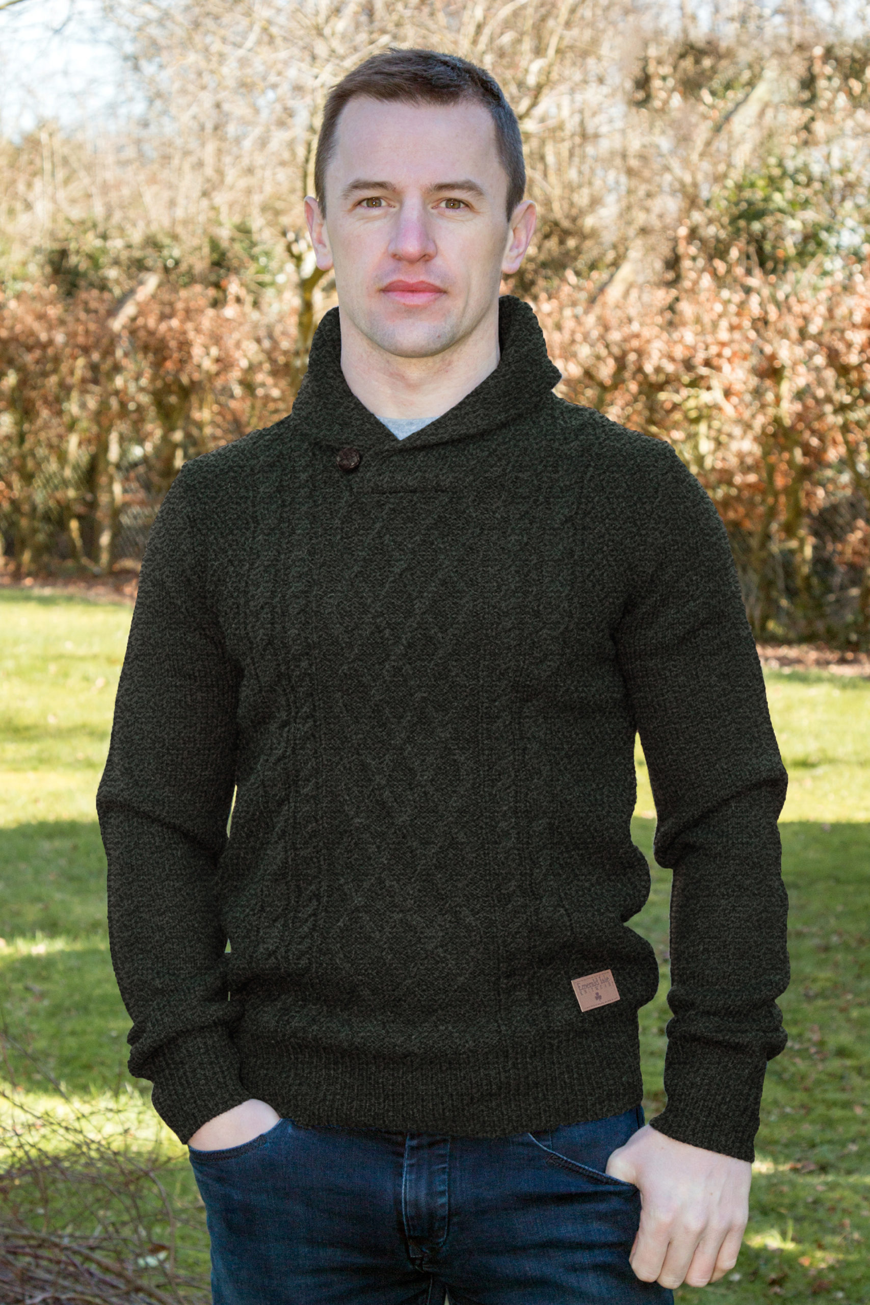Cowl Neck Sweater in Green