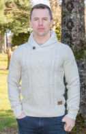 Cowl Neck Sweater in White - X Large