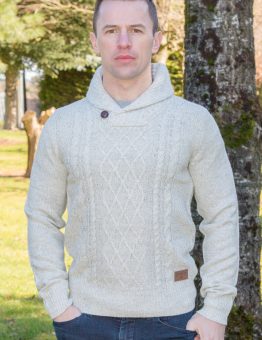 Cowl Neck Sweater in White