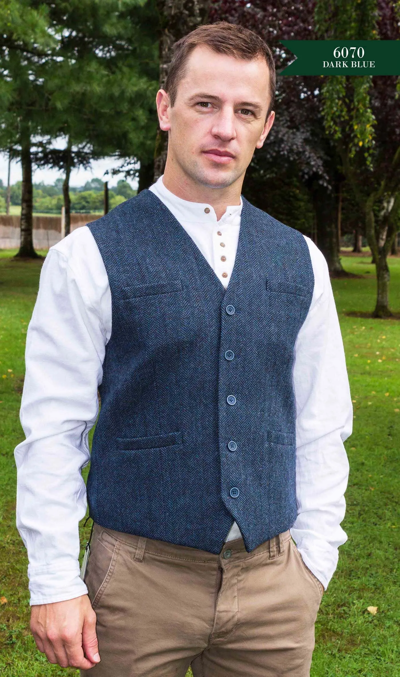 Mens Waistcoat in Navy