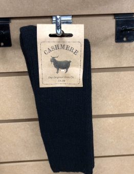 Cashmere and Wool Black Socks in Size 3-7