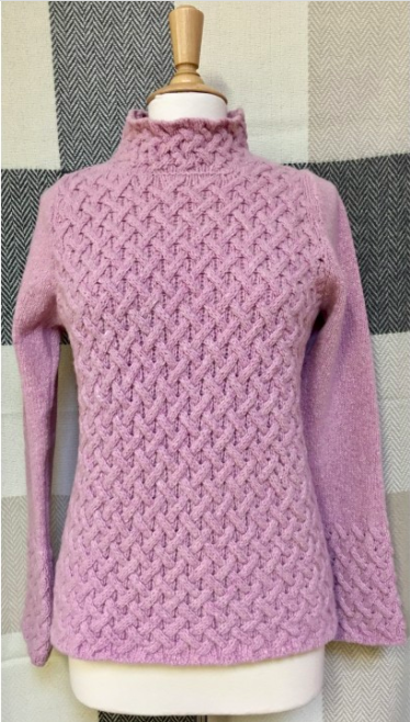 Trellis Sweater in Pale Pink