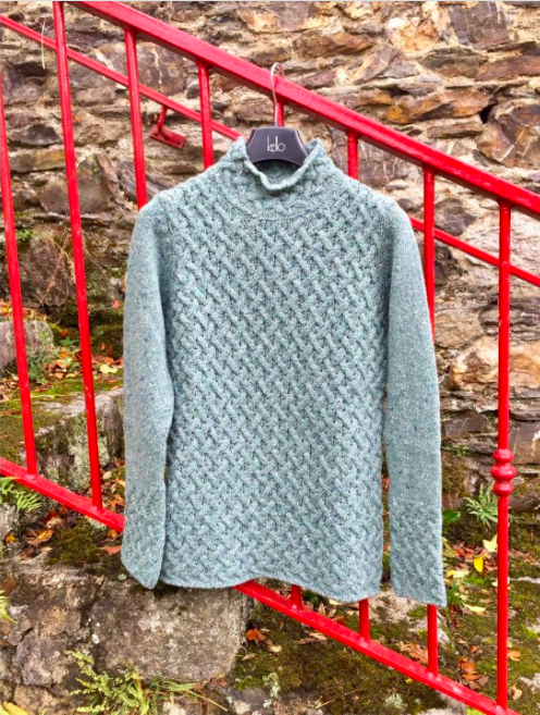 Trellis Sweater in Turquoise