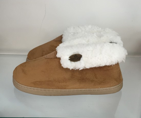 Faux Suede Boot Slippers