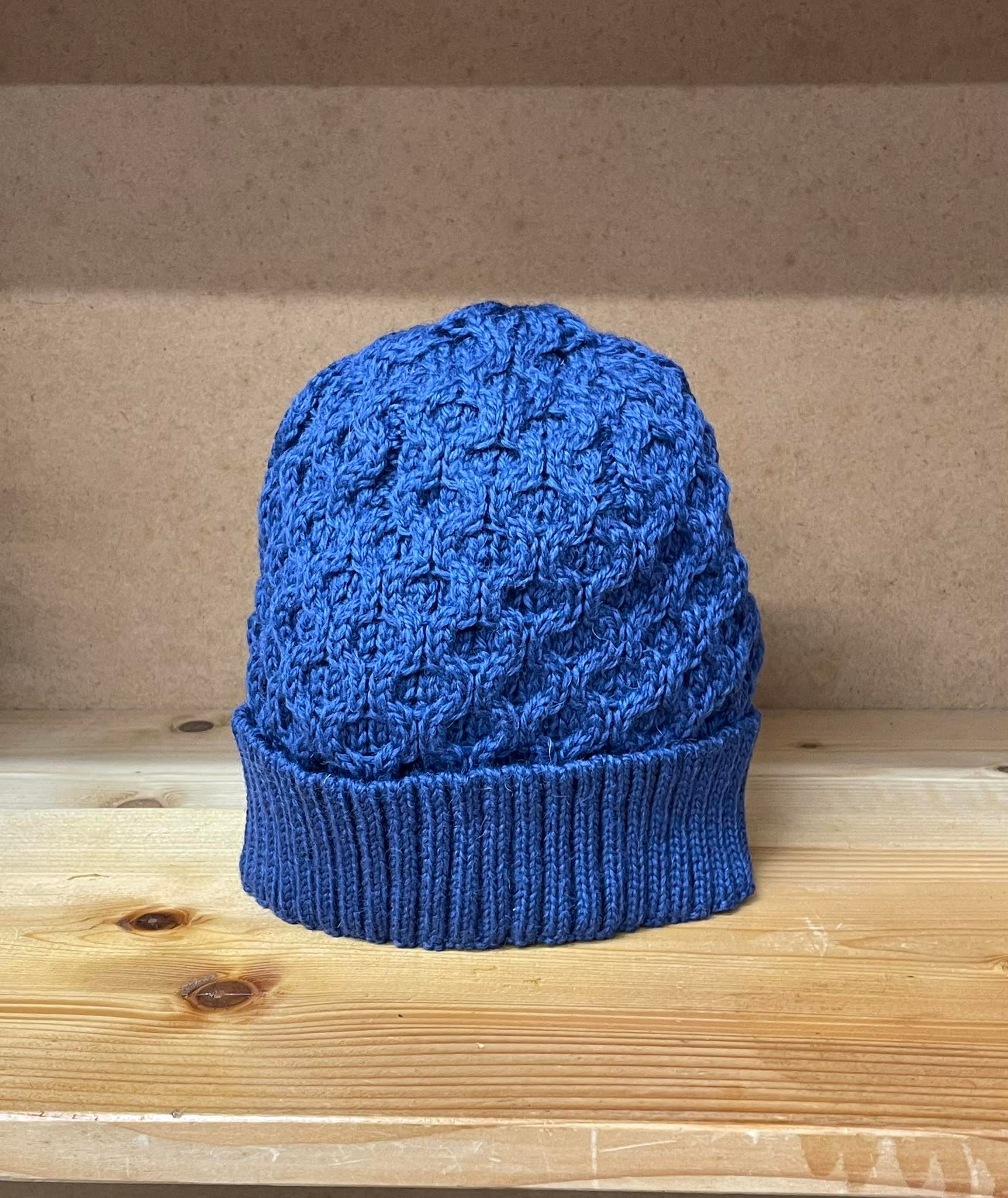 Wool Beanie in Blue