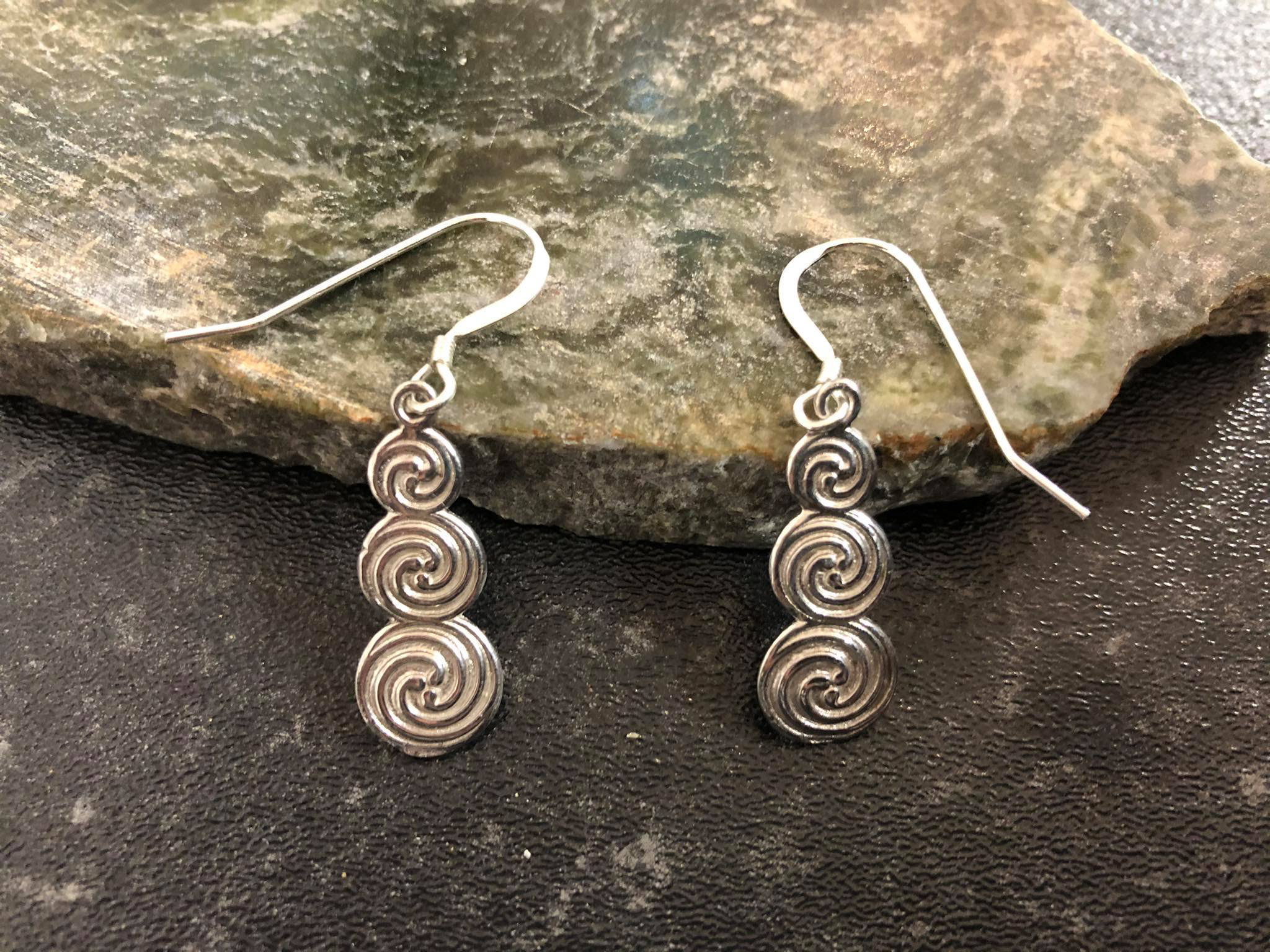 Triple Spiral Earrings