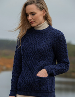 Midnight Blue  Cable Knit