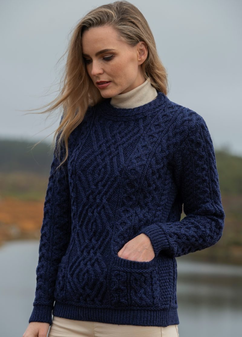 Midnight Blue  Cable Knit