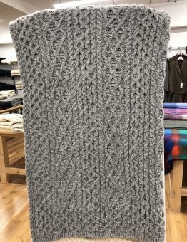 Wool and Cashmere Aran Knit Blanket