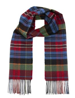 Merino Scarf in Red, Blue, and Green Plaid