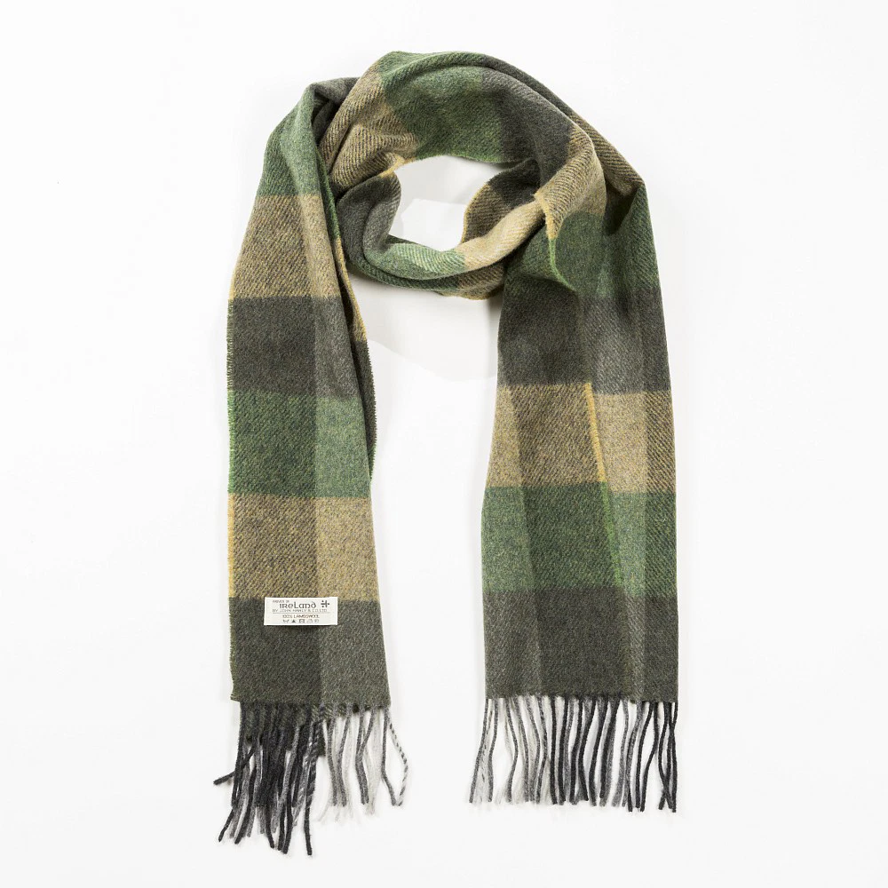 Green Mix Wool Scarf