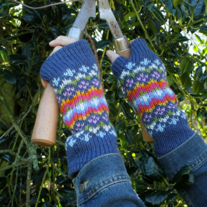 Blue Wrist Warmers