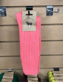Cashmere and Wool Pink Socks in Size 7-11
