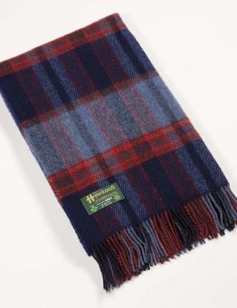 Knee Blanket in Navy and Red Plaid