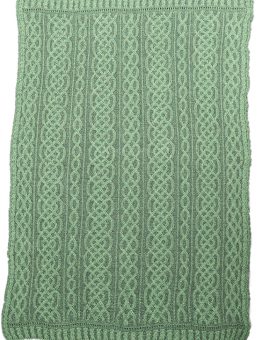 Green Cable Knit Blanket