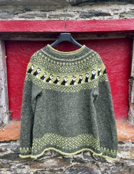 Shades of Green Puffin Sweater