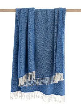 Blue Merino and Cashmere Throw