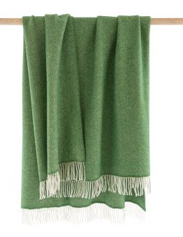 Green Merino and Cashmere Throw