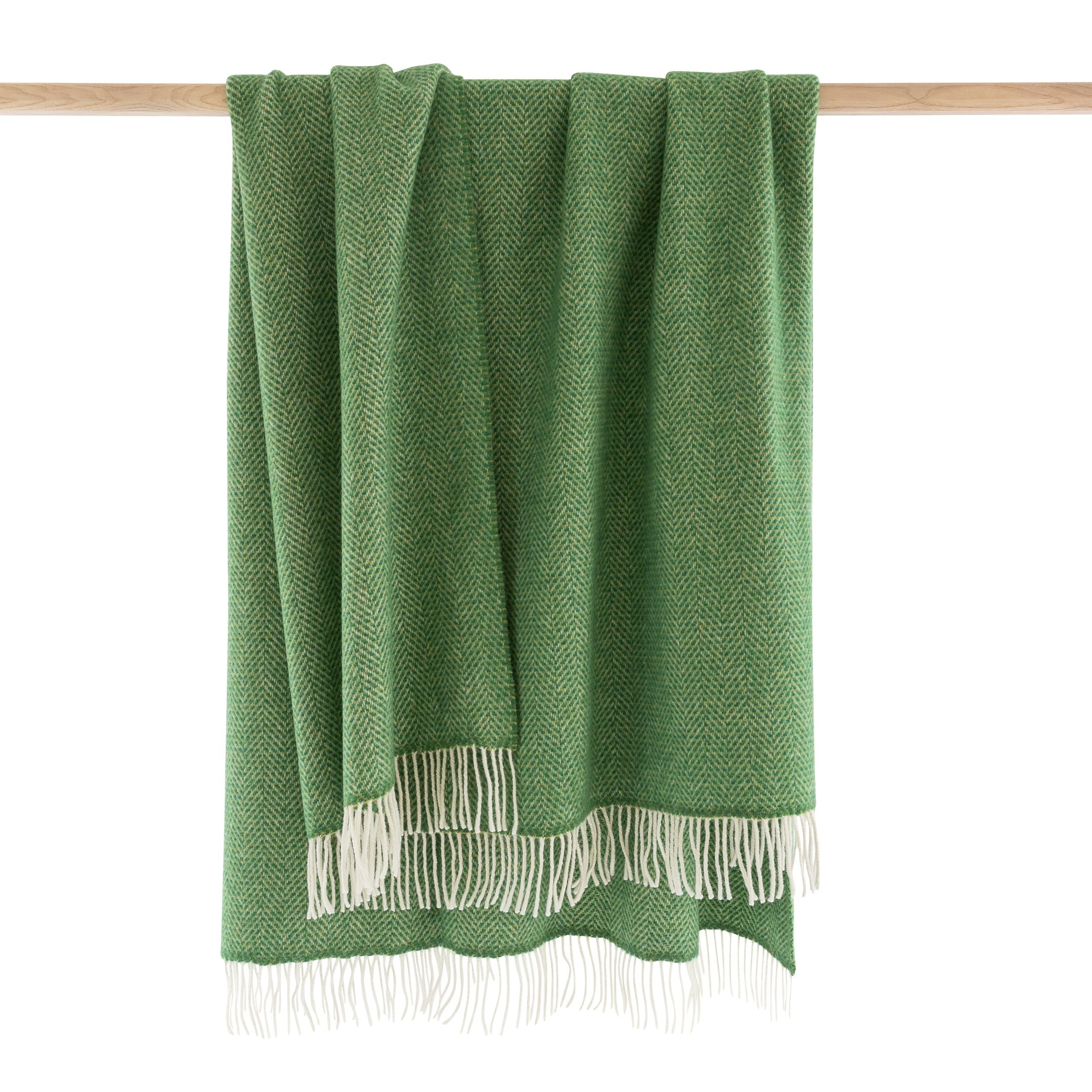 Green Merino and Cashmere Throw