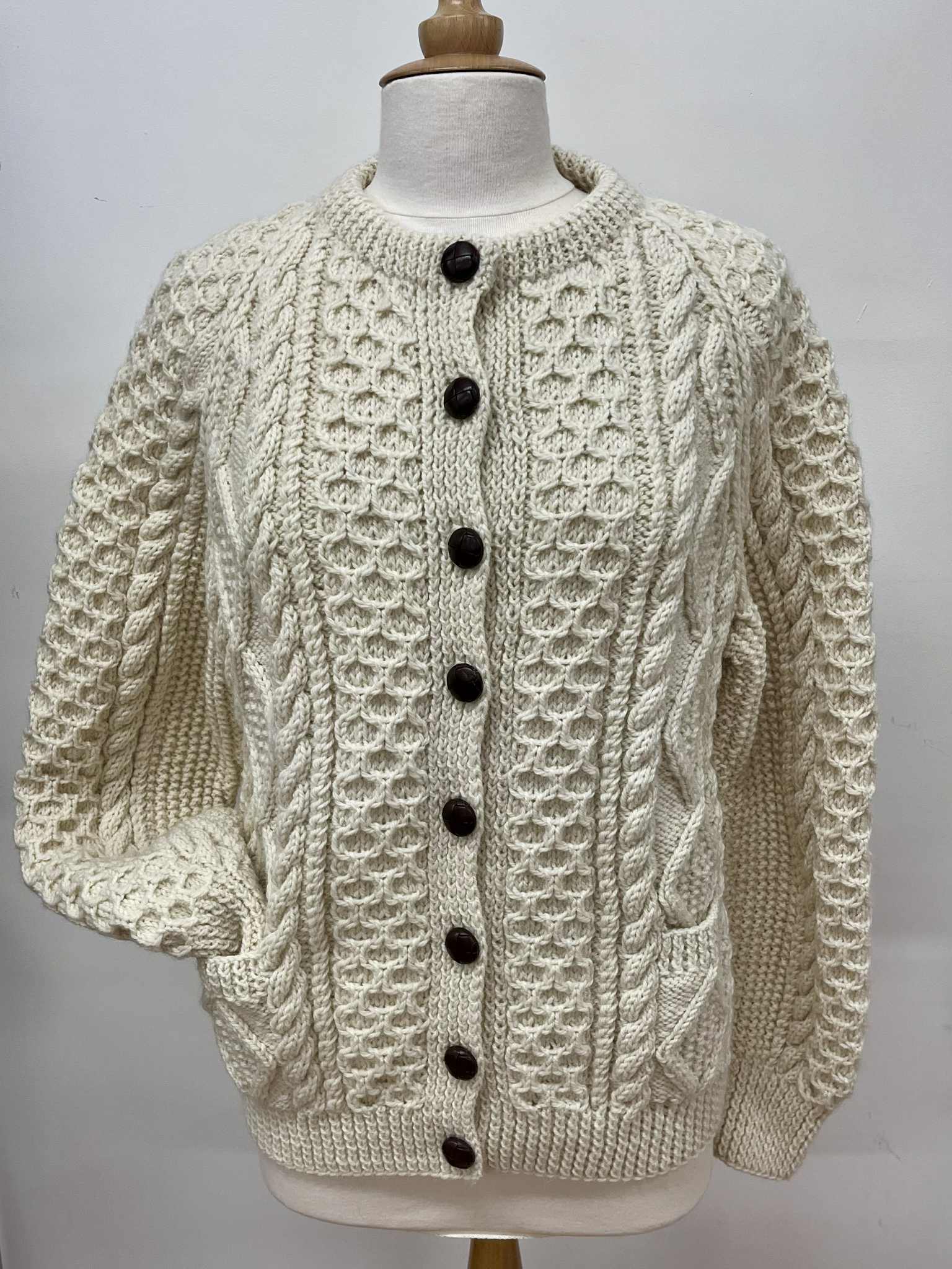 Aran Lumber Hand knit Cardigan